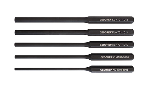 Splint pin driver set, 5 pieces
