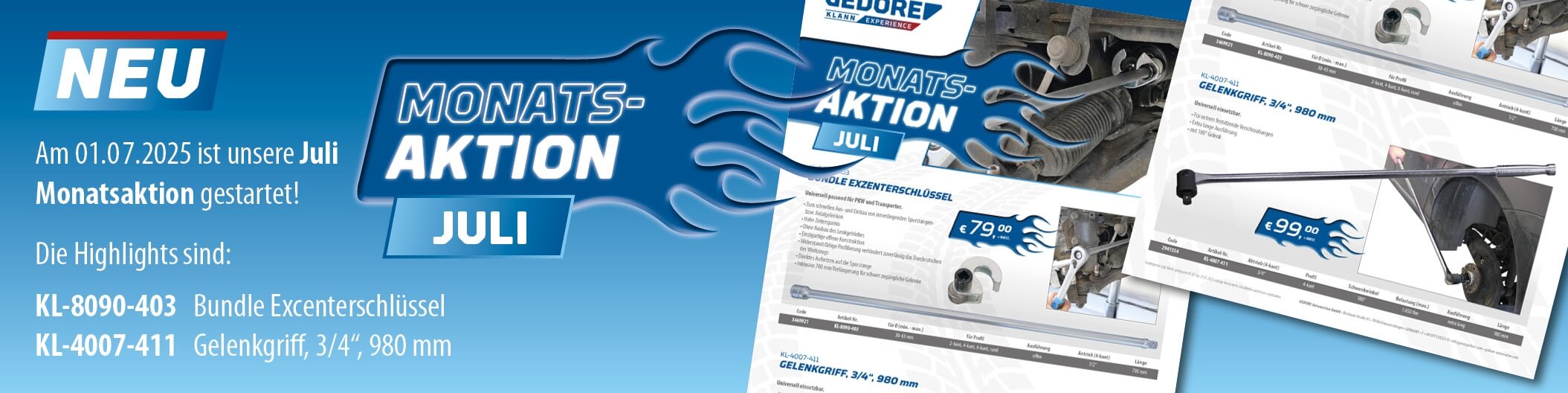 Darstellung der Monatsaktion mit Preis.
