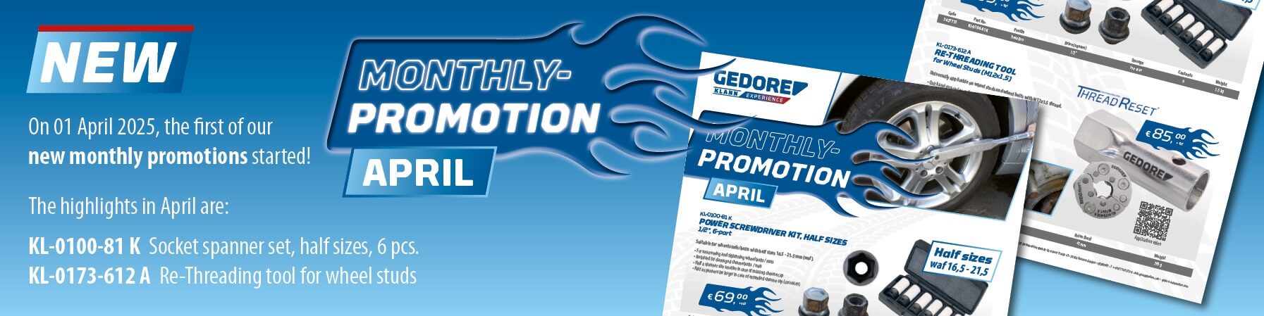 Presentation of the monthly promotion with price.