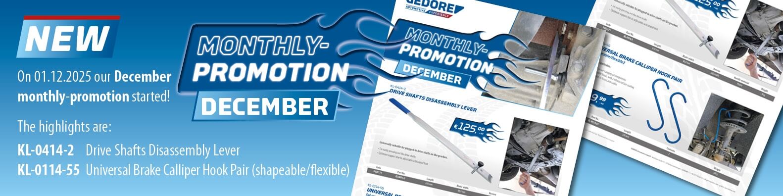 Presentation of the monthly promotion with price.