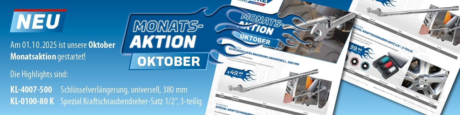 Darstellung der Monatsaktion mit Preis.
