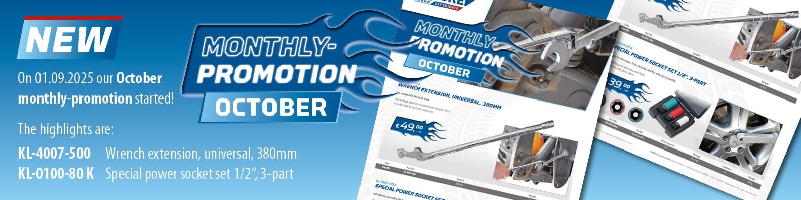 Presentation of the monthly promotion with price.