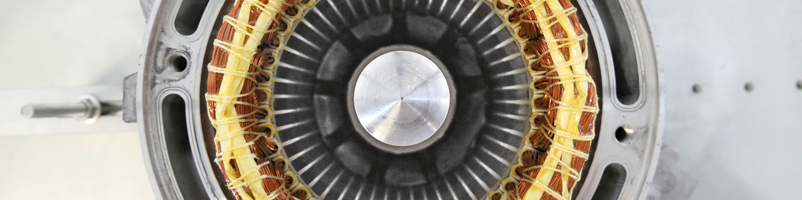 Interior view of an electric motor